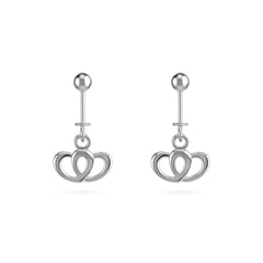 Interlinked Heart Dangle Bugadi for Women
