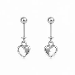 925 Silver Heart Drop Bugadi for Women