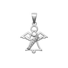 Sterling Silver Guardian Angel Pendant for Women
